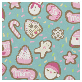 Cookies Kerst Turquoise Stof