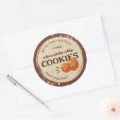 Cookies Label Circle Sticker in bruin rustiek (Envelop)