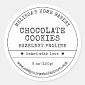 Cookies Label Rustic  Zwart & Wit (Voorkant)