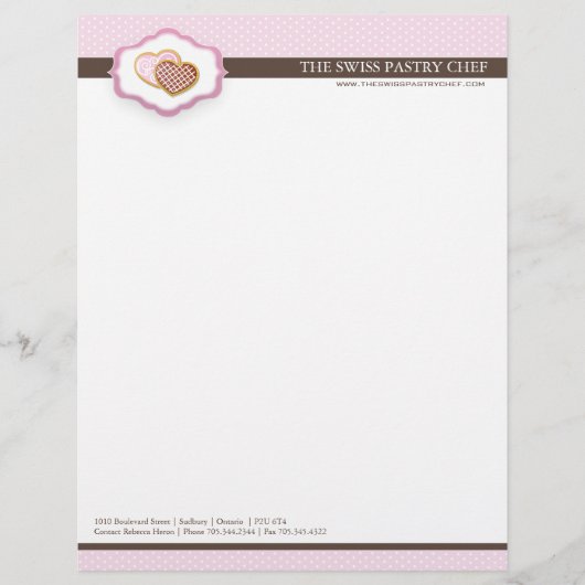 Cookies Letterhead Custom Briefhoofd (Voorkant)