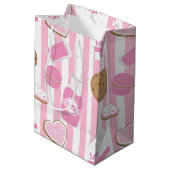 Cookies & Melk Meisjes Party Roze Bakkerij Gift Ba Medium Cadeauzakje (Achterkant Gekanteld)