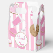 Cookies & Melk Roze Verjaardagsfeestje Favorietend Bedankdoosjes (Geopend)