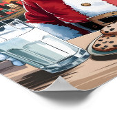 Cookies & Melk voor Santa Typografie Wall Art Prin Poster (Hoek)