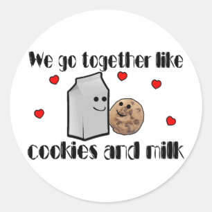 Cookies & Melkliefde Ronde Sticker