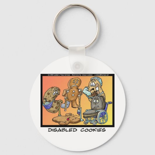 Cookies met een handicap Funny Gifts & Collectible Sleutelhanger (Voorkant)