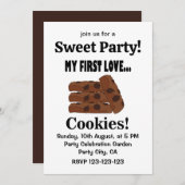 Cookies Mijn eerste liefde Cookies Sweet Party Kaart (Voorkant / Achterkant)