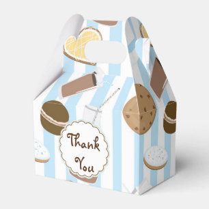 Cookies & Milk Blauwe Verjaardagsfeest Favor Dozen Bedankdoosjes