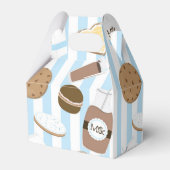 Cookies & Milk Blue Verjaardagsfeestje Favorietend Bedankdoosjes (Achterkant)