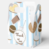 Cookies & Milk Blue Verjaardagsfeestje Favorietend Bedankdoosjes (Geopend)