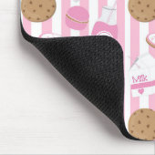 Cookies & Milk Roze Bakkerij Cute Computer Muismat (Hoek)