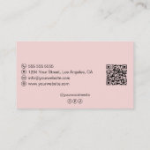 Cookies Monogram Logo Bakkerij Foto QR Roze Visitekaartje (Achterkant)