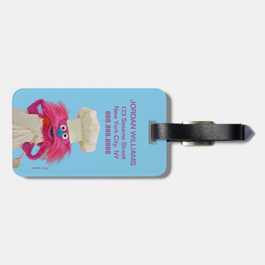 Cookie's Monster Food Truck | Gonger Posing Bagagelabel (Achterkant horizontaal)