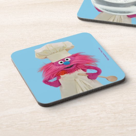 Cookie's Monster Food Truck | Gonger Posing Bier Onderzetter (Linkerzijde)