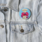 Cookie's Monster Food Truck | Gonger Posing Ronde Button 5,7 Cm (In situ)