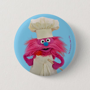 Cookie's Monster Food Truck   Gonger Posing Ronde Button 5,7 Cm