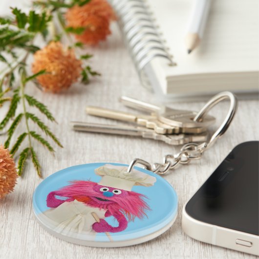 Cookie's Monster Food Truck | Gonger Posing Sleutelhanger (Voorkant Rechts)