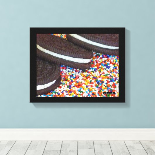 Cookies op Sprinkles Canvas Afdruk (Insitu (Houten vloer))