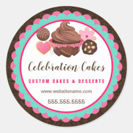 Cookies Pop Cookies Scalloped Banner Ronde Sticker