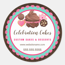 Cookies Pop Cookies Scalloped Banner Ronde Sticker