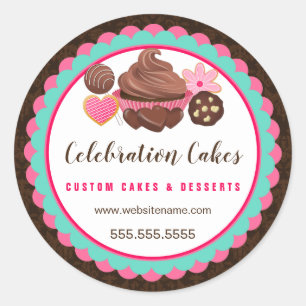 Cookies Pop Cookies Scalloped Banner Ronde Sticker