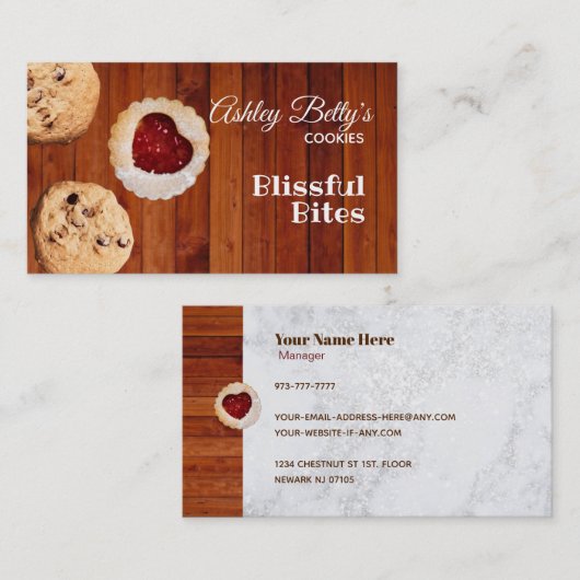 Cookies Slogans Visitekaartjes (Voorkant / Achterkant)