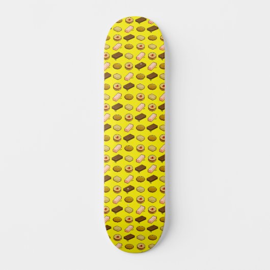 Cookies Smakelijke Britse biscuit Pixel Art Patter Persoonlijk Skateboard (Voorkant)