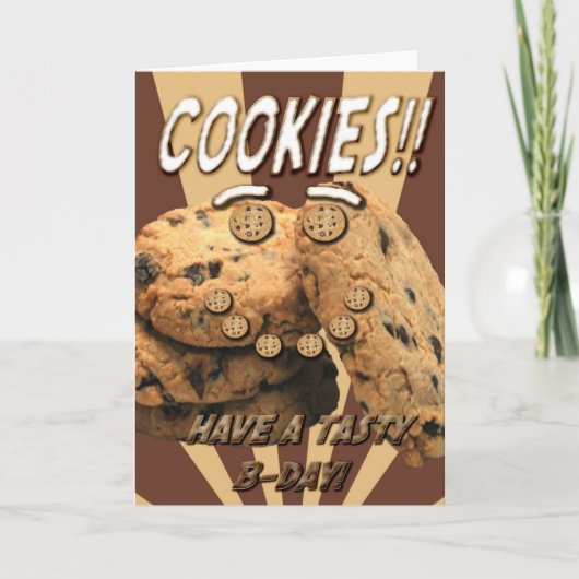 Cookies: Smakelijke Verjaardag Kaart (Voorkant)