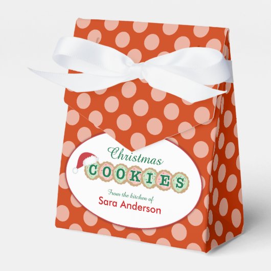 Cookies & Sprinkles Gepersonaliseerde Kerstkoekjes Bedankdoosjes (Voorkant Zijde)