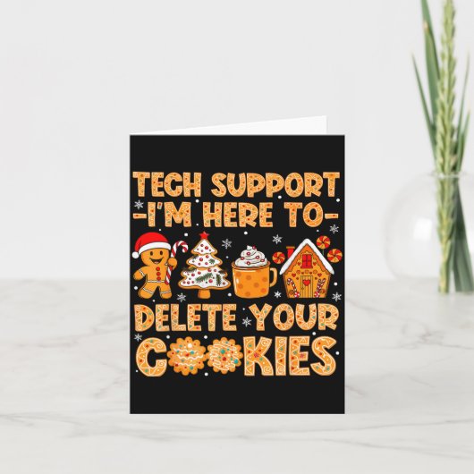 Cookies Support Tech I'm Delete Here Kaart (Voorkant)