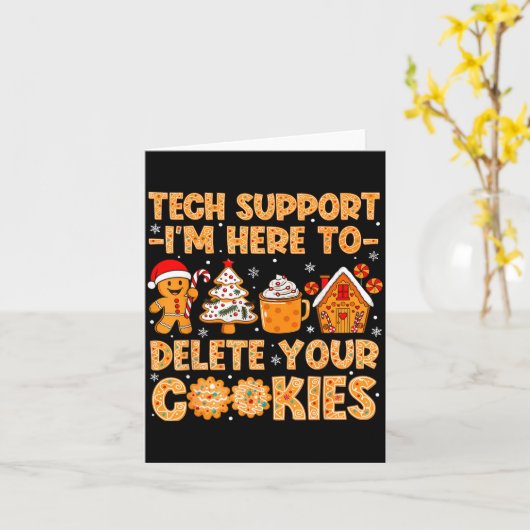 Cookies Support Tech I'm Delete Here Kaart (Gele Bloem)
