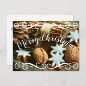 Cookies & Swirls-kerstpostkaart Briefkaart (Voorkant / Achterkant)