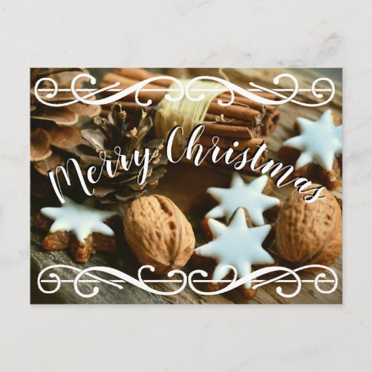 Cookies & Swirls-kerstpostkaart Briefkaart (Voorkant)
