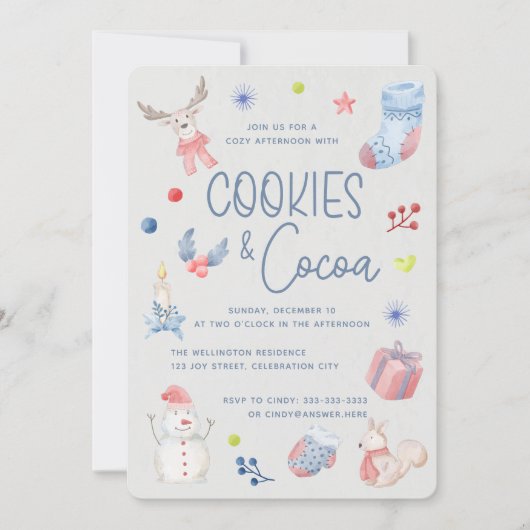 Cookies uit Cookies Cookies Caca met kerstmis-Wate Kaart (Voorkant)