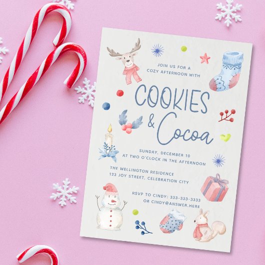 Cookies uit Cookies Cookies Caca met kerstmis-Wate Kaart