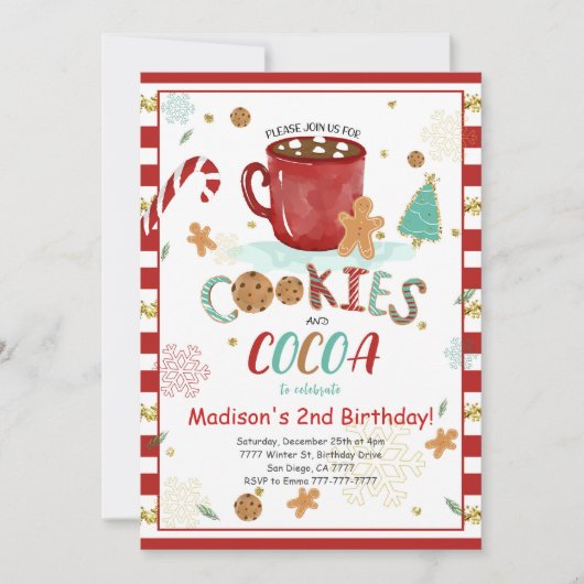 Cookies Verjaardag Uitnodiging (Voorkant)