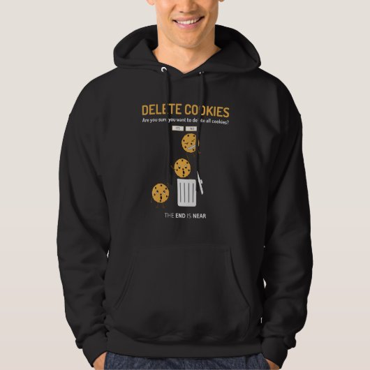 Cookies verwijderen PC-programmeur Geek Nerd Data Hoodie (Voorkant)