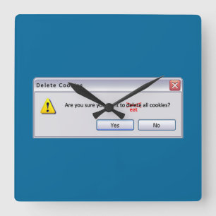 Cookies verwijderen vierkante klok