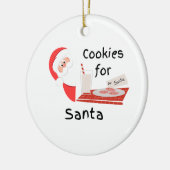 Cookies voor de Kerstman met de Kerstman en een bo Keramisch Ornament (Links)
