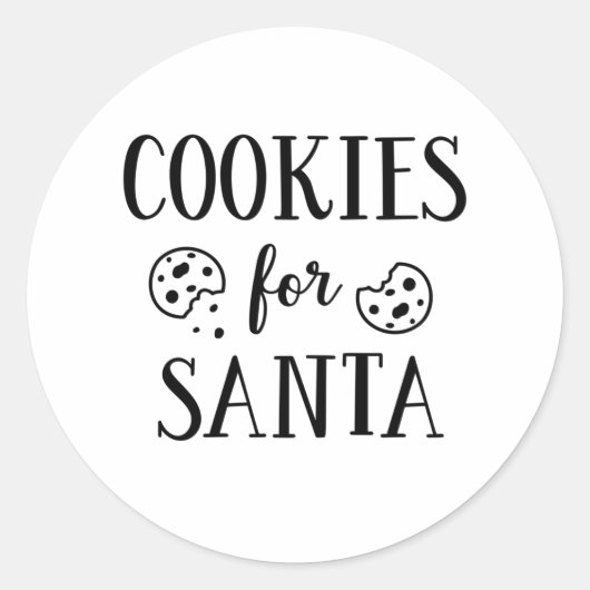 Cookies voor kerstcadeau ronde sticker (Voorkant)