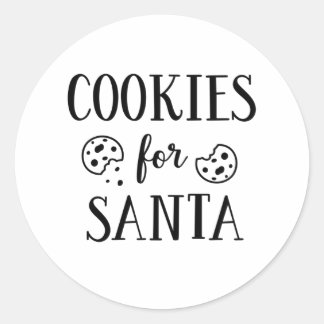 Cookies voor kerstcadeau ronde sticker
