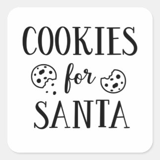 Cookies voor kerstcadeau vierkante sticker