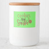 Cookies voor Santa 1 Food Container Etiket Opslag (Voorkant)