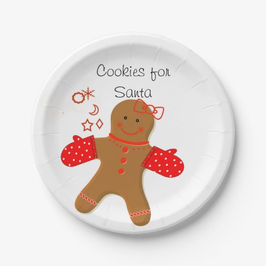 Cookies voor Santa Gingerbread Baker Papieren Bordje (Voorkant)