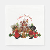 Cookies voor Santa Gingerbread House Papieren serv Servet (Voorkant)