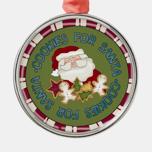 Cookies voor Santa Keepsake Ornament (Voorkant)