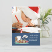 Cookies voor Santa Photo Card Feestdagenkaart (Staand voorkant)