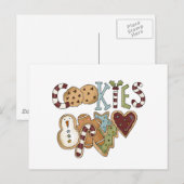 Cookies voor Santa Tshirts en geschenken Feestdagenkaart (Voorkant / Achterkant)