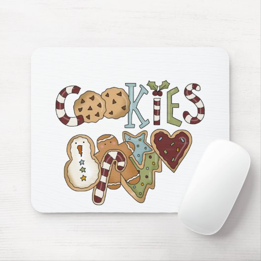 Cookies voor Santa Tshirts en geschenken Muismat (Met muis)