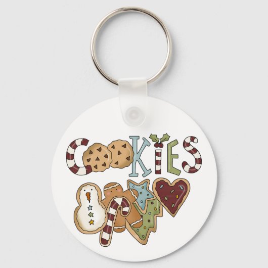 Cookies voor Santa Tshirts en geschenken Sleutelhanger (Voorkant)