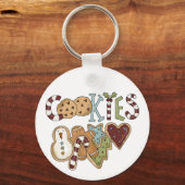 Cookies voor Santa Tshirts en geschenken Sleutelhanger (Voorkant)